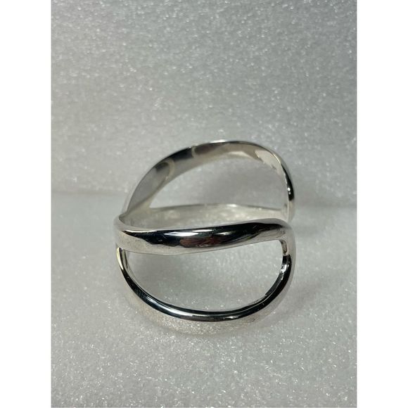 Vintage James Avery Solid 925 Sterling Silver Crossover Infinity Design Cuff Ban - Picture 5 of 11